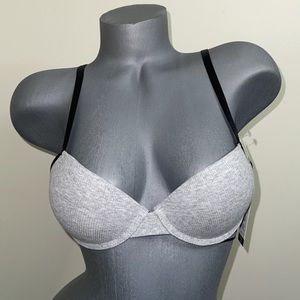 Bebe Logo Push Up Cotton Underwire Padded Bra. NWT size 34B or 36D.